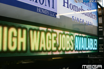 Quality Home Builders LED sign