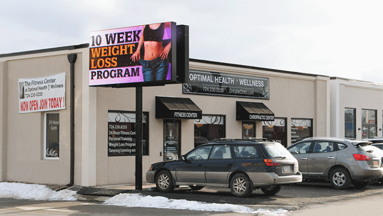 Optimal Health and Wellness Outdoor LED sign
