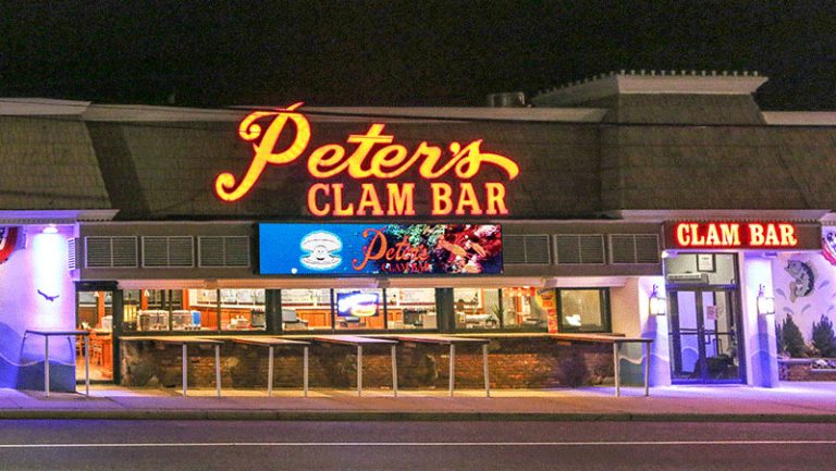 Peters Clam Bar Restaurant signs
