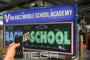 Valadez Middle School LED sign board