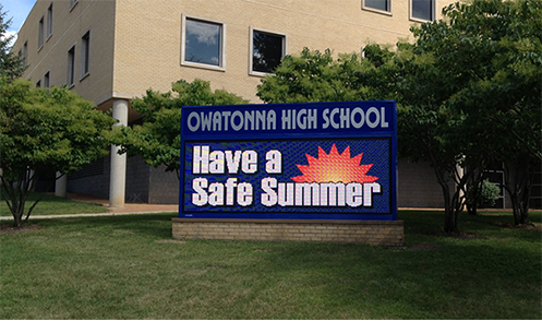 Owatonna High School Digital Sign