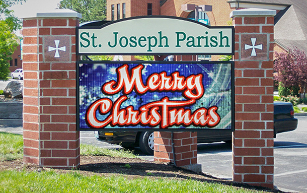 St Josephs Parish Full Color LED Sign