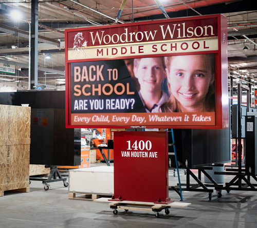 Woodrow Wilson Middle School Digital Sign
