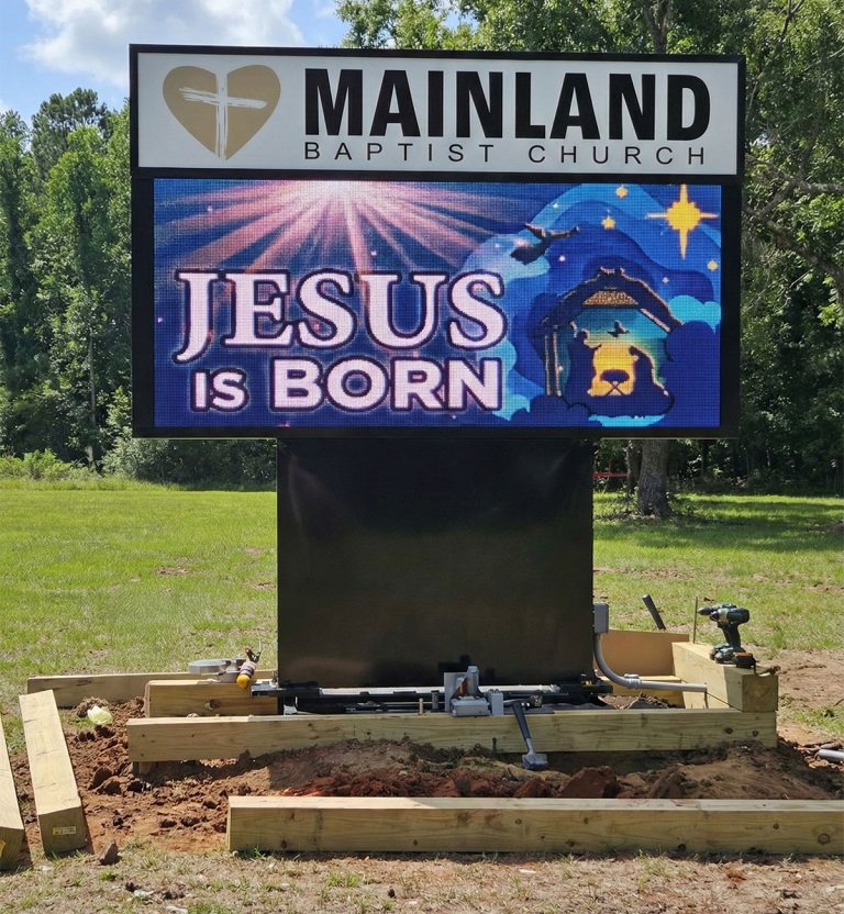 church led sign mainland baptist galloway